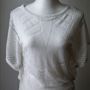 WHITE HOUSE BLACK MARKET white lace Top XS